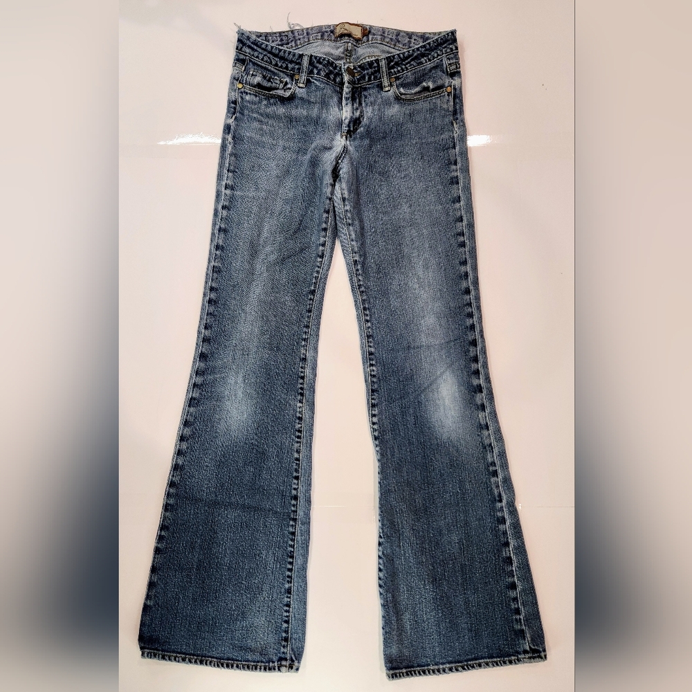 Paige Robertson Flare Womens Jeans 28 Distressed Stretch Bootcut USA Made 0020